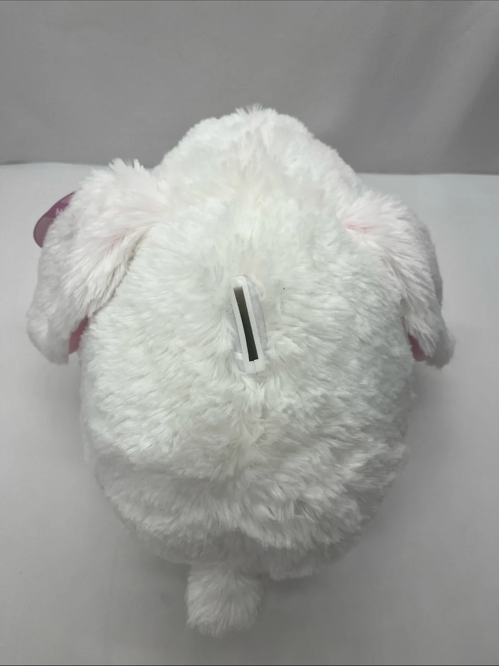 Plush White Bunny Coin Bank - Soft Bunny Savings Toy